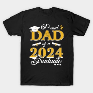 Proud Dad of a class of 2024 graduate for graduation T-Shirt